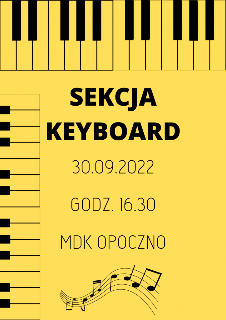 Sekcja KEYBOARD - zapraszamy na spotkanie organizacyjne