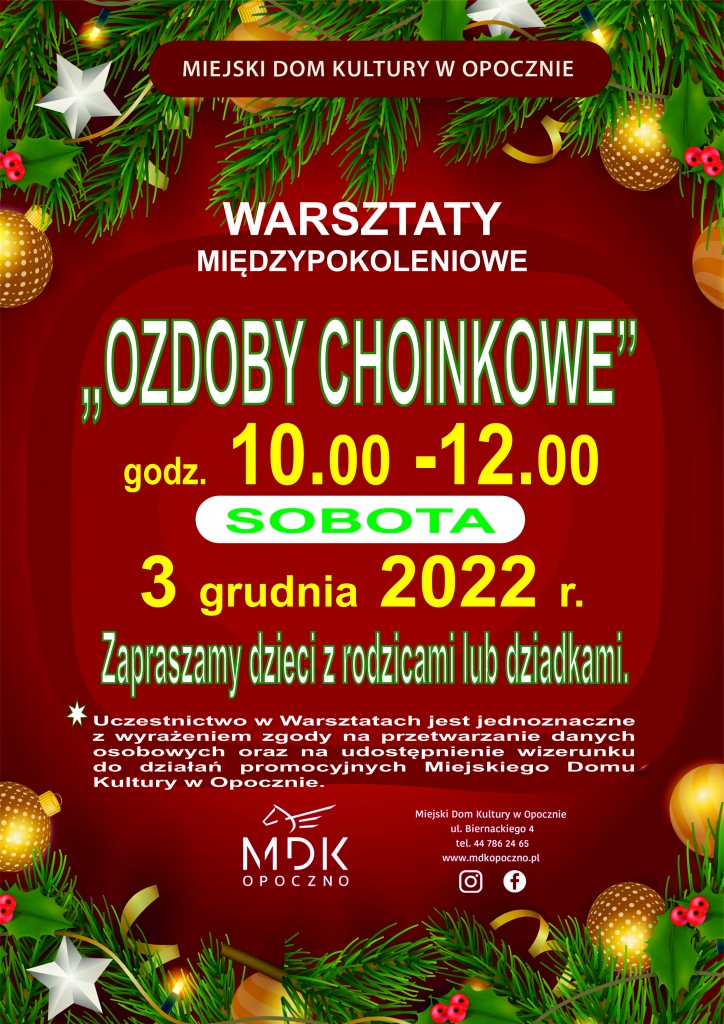 Plakat promujący warsztaty