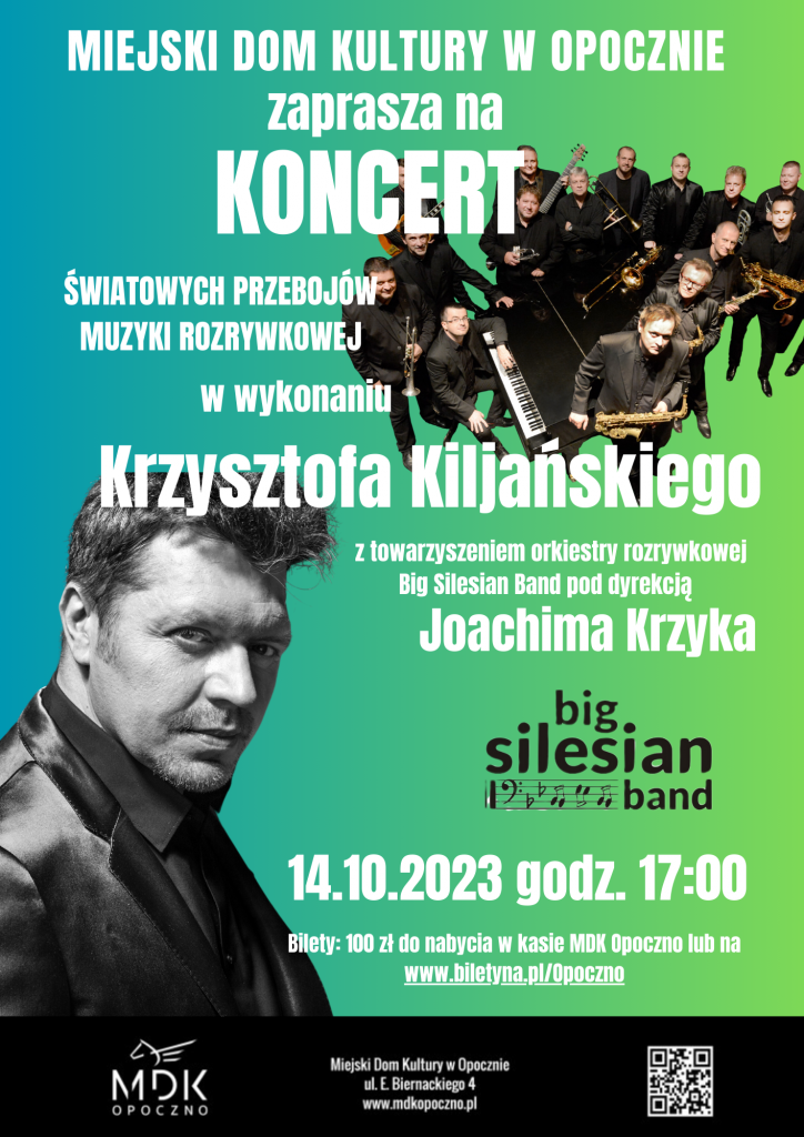 Zapraszamy na koncert Krzysztofa Kiljańskiego!