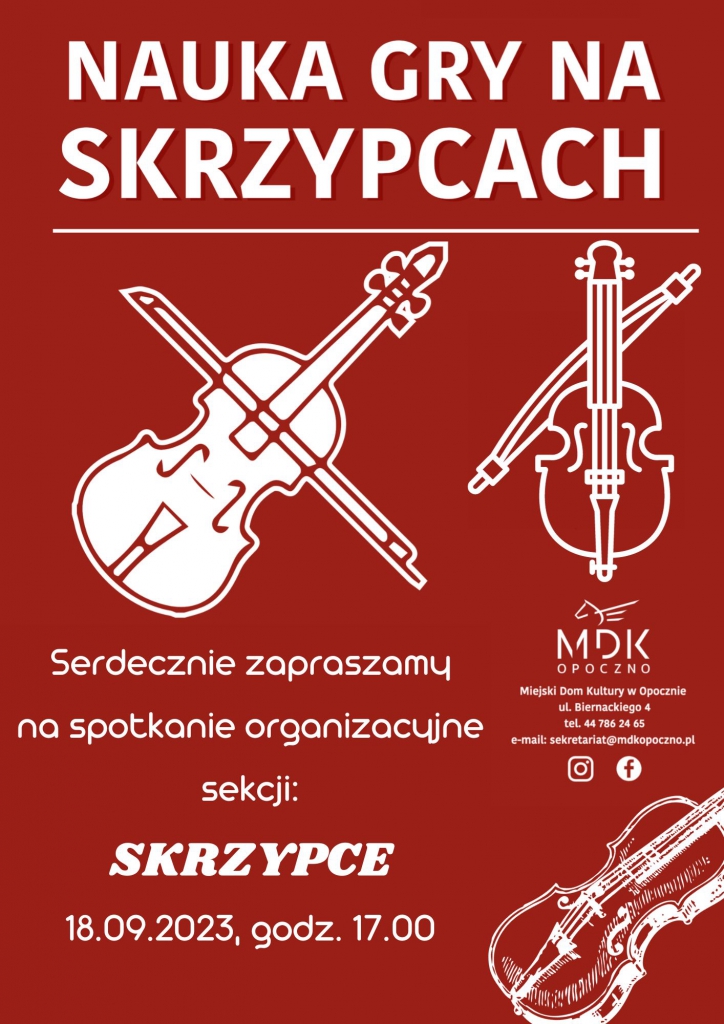 Plakat skrzypce