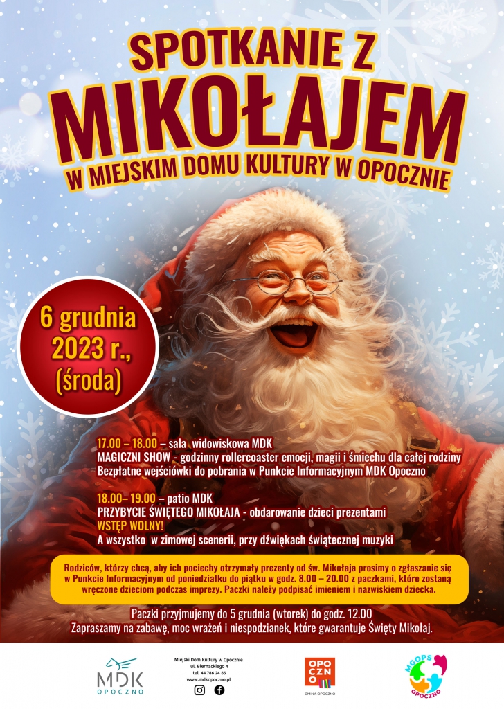 Zapraszamy na spotkanie ze św. Mikołajem