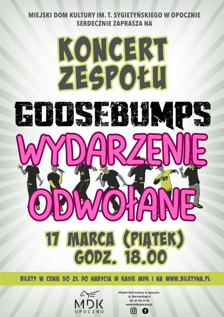 Koncert GOOSEBUMPS