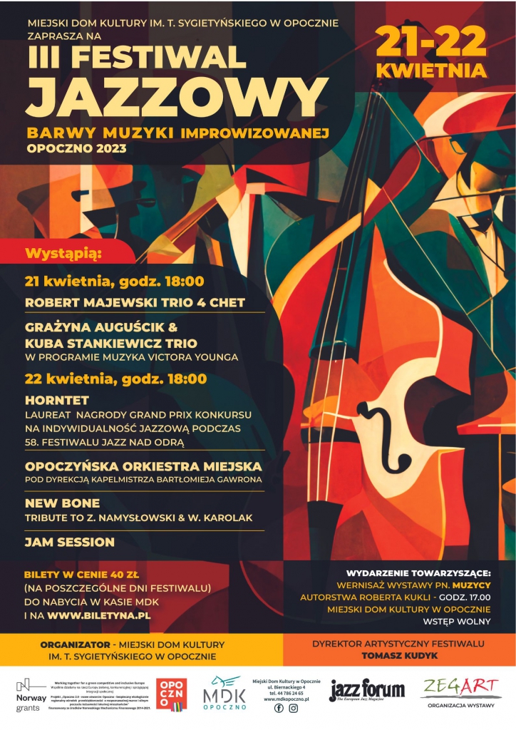 Zapraszamy na III FESTIWAL JAZZOWY