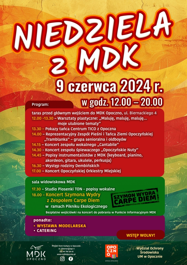 Zapraszamy na NIEDZIELĘ Z MDK