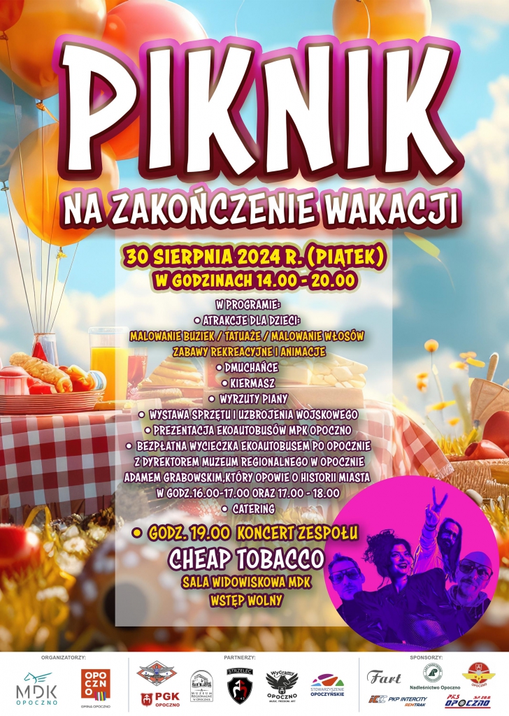 Plakat promujący piknik