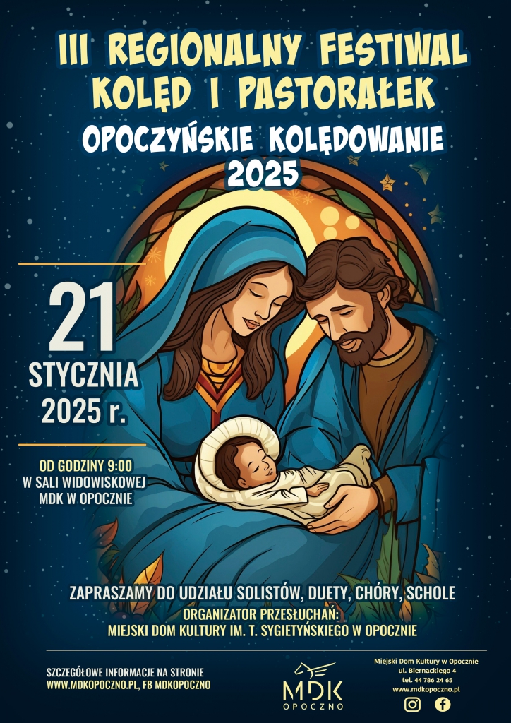 OPOCZYŃSKIE KOLĘDOWANIE - zapraszamy do udziału w kolejnej edycji