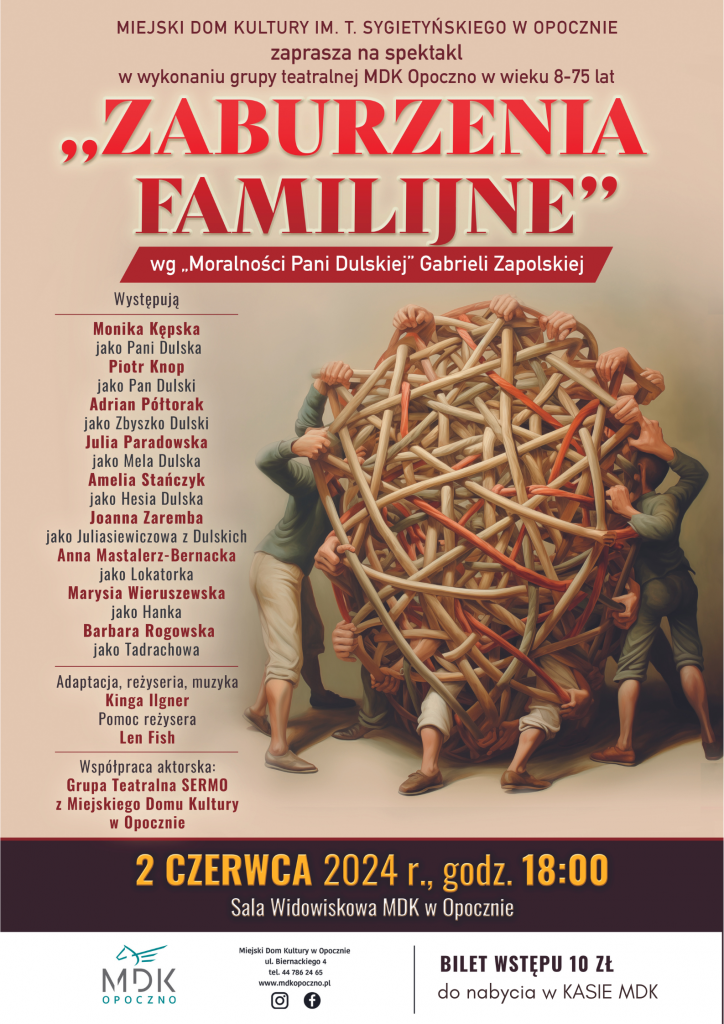 Zapraszamy na czerwcowe ZABURZENIA FAMILIJNE