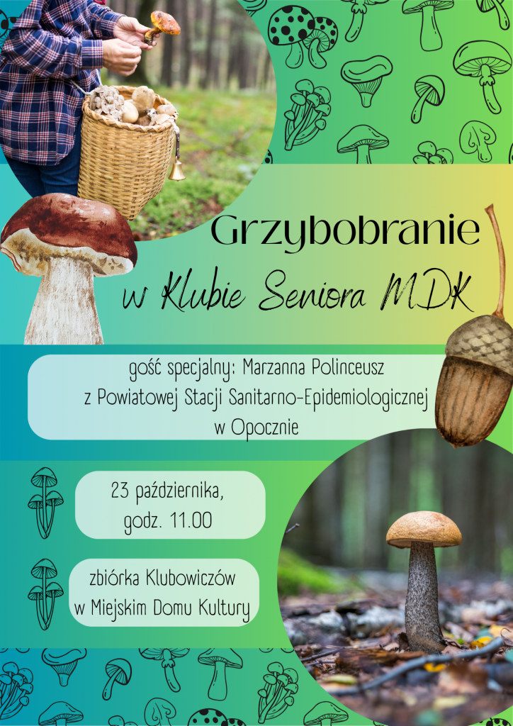 Grzybobranie z Klubem Seniora MDK - nie tylko spacer po lesie!