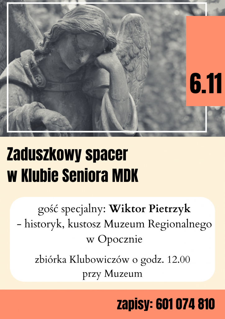 Zaduszkowy spacer w Klubie Seniora MDK Zaduszkowy spacer w Klubie Seniora MDK