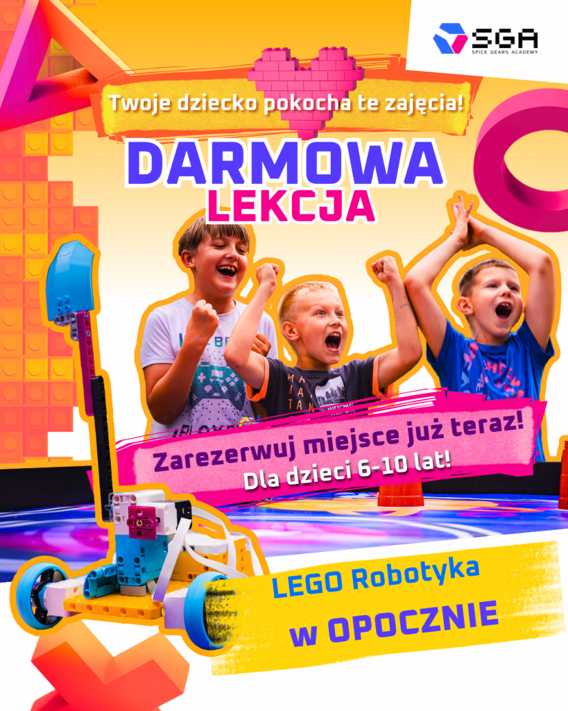 Plakat promujący zajęcia z robotyki