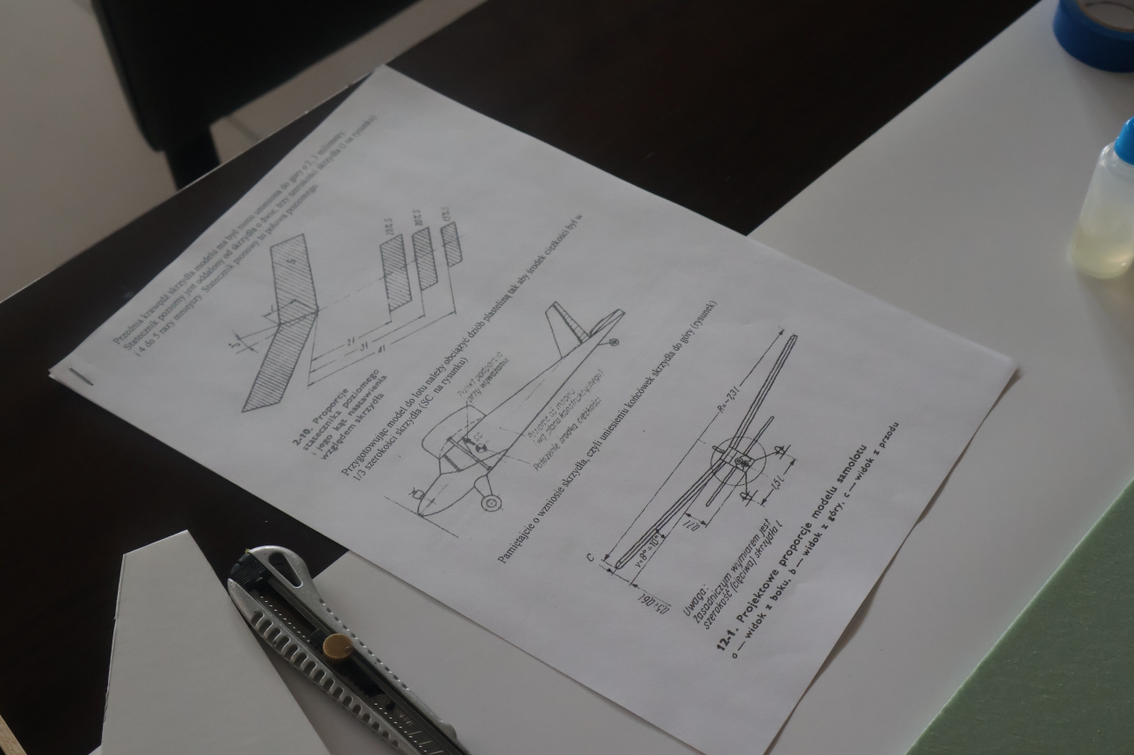 Schemat budowy modelu latającego