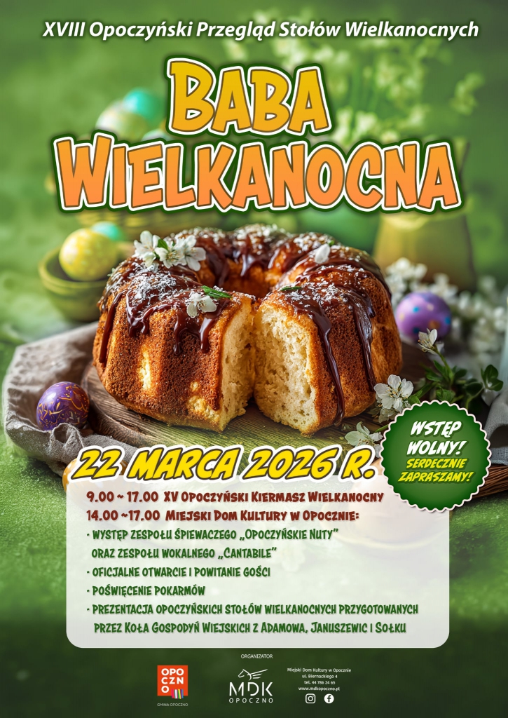 Smaki i tradycje Wielkanocy w Opocznie - nadchodzi Baba Wielkanocna 