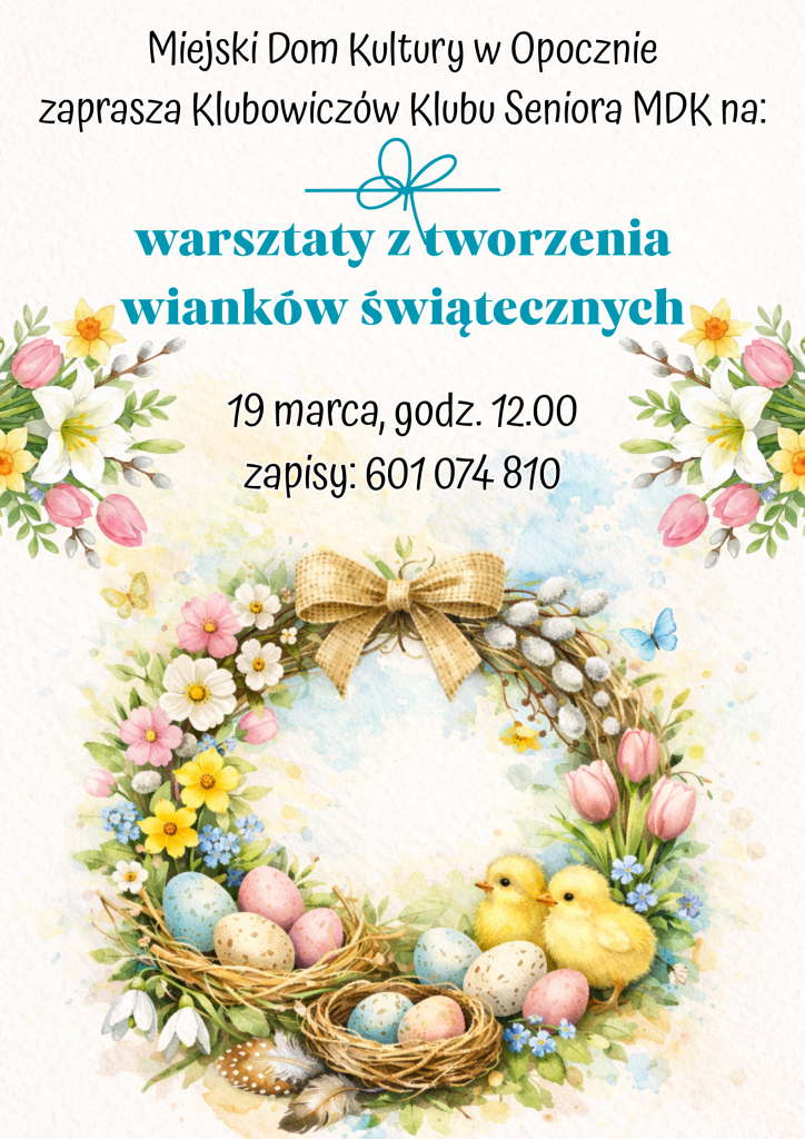 Plakat promujący warsztaty