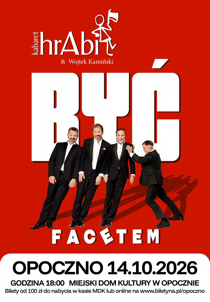 Kabaret hrAbi & Wojtek Kamiński „Być facetem” — już 14 października w Opocznie Kabaret hrAbi & Wojtek Kamiński „Być facetem” — już 14 października w Opocznie