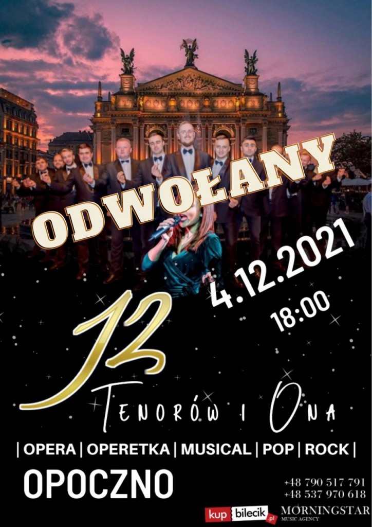 12 Tenorów i Ona - odwołane!