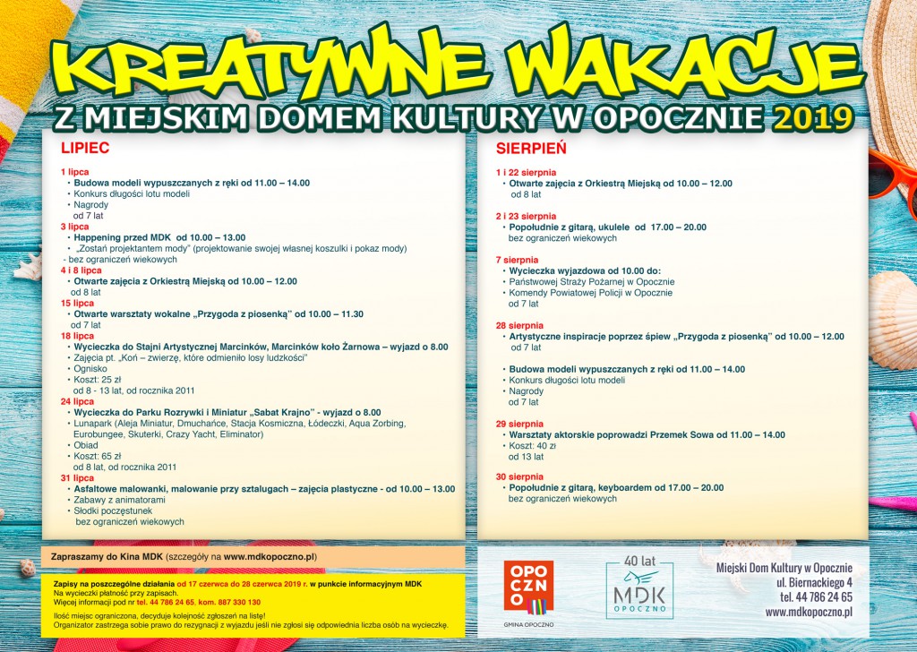 "Kreatywne Wakacje z MDK"