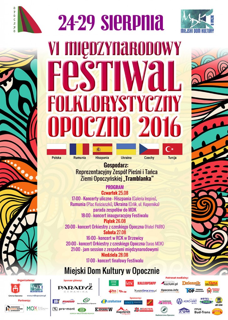 VI Międzynarodowy Festiwal Folklorystyczny Opoczno 2016