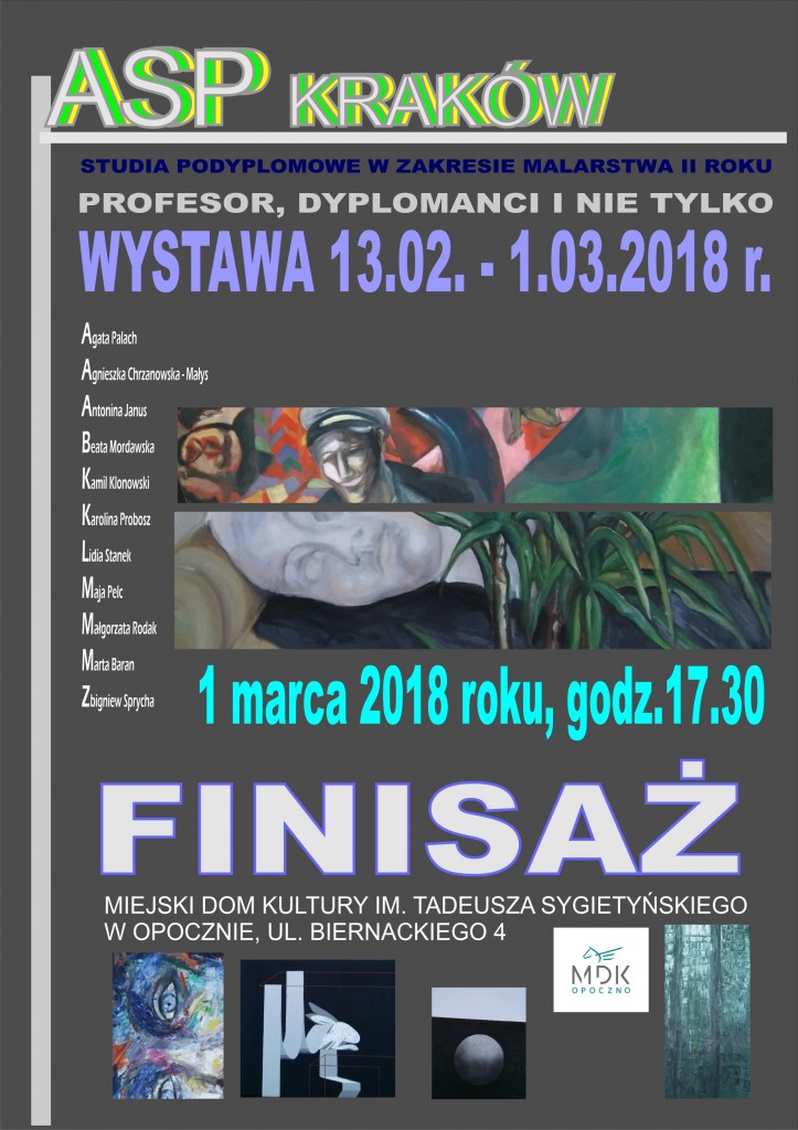 Wystawa prac studentów ASP w Krakowie