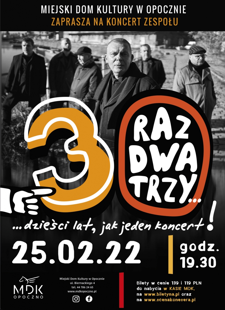 PLAKAT ZESPOŁU RAZ, DWA, TRZY